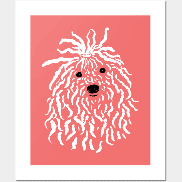 Puli (Coral and White) Wall Art by illucalliart